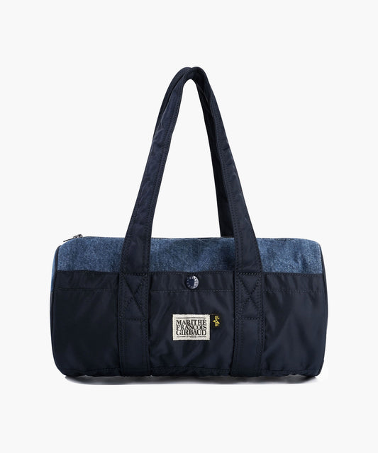 Marithé François Girbaud Marithé X ALPHA INDUSTRIES CLASSIC LOGO NYLON DUFFLE BAG NAVY