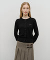 Marithé François Girbaud W Half Knit Round Neck Cardigan Set Up Pink