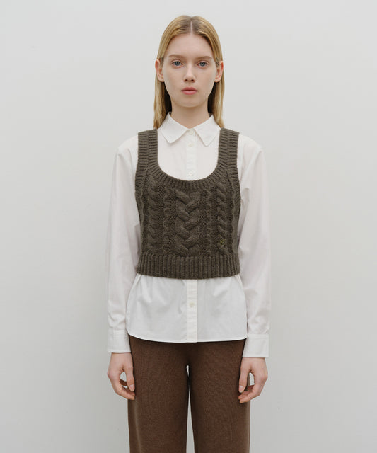 Marithé François Girbaud W Logo Knit Bustier
