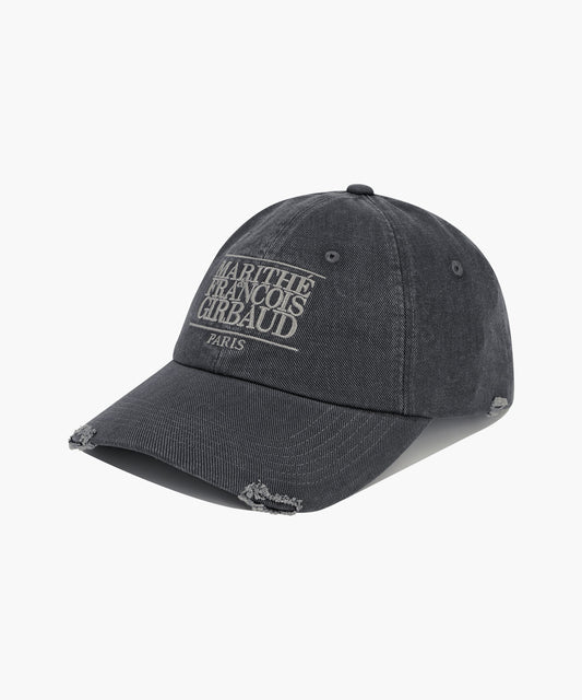 Marithé François Girbaud Classic Logo Damaged Overfit Cap