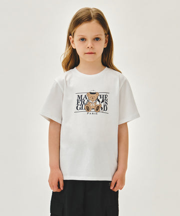 Marithé François Girbaud Kids Marine Bear Classic Logo Tee