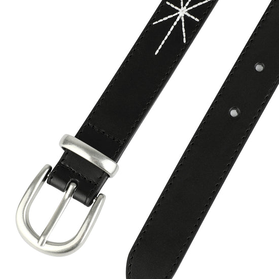 Mahagrid STITCH LEATHER BELT [BLACK]