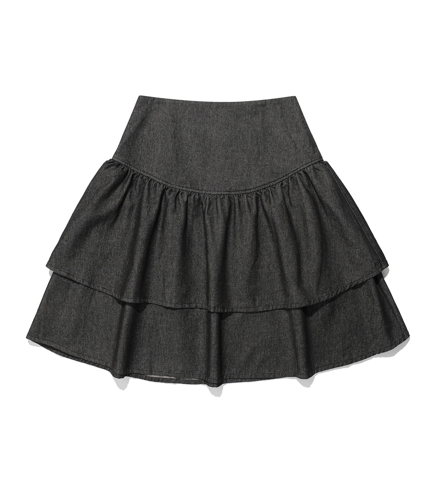 Nice Ghost Club Lowrise Shirring Denim Skirt