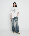 ADLV Women's Semi Boots Cut Washed Denim Pants