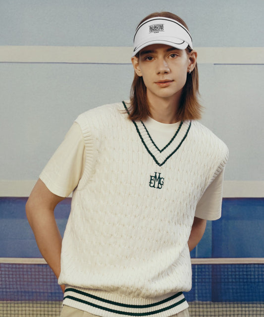 Marithé François Girbaud MOUVEMENT CABLE KNIT VEST