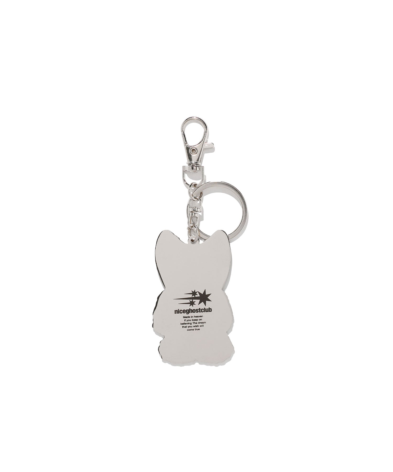 Nice Ghost Club Devil Bear Doll Metal Key Ring [Silver]