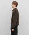 Marithé François Girbaud Classic Logo Collared Velour Sweatshirt Brown