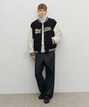 Marithé François Girbaud Wool Varsity Jacket Dark Navy