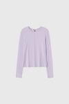 General Idea WOMAN Airy Round Neck Pintuck T-Shirt