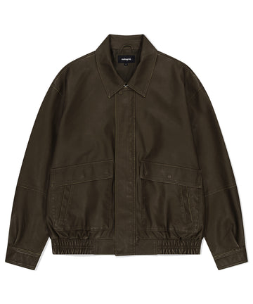 Mahagrid Washed Faux Leather Blouson
