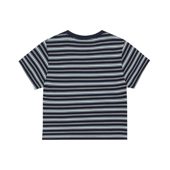 Mahagrid Stripe Basic Logo Tee