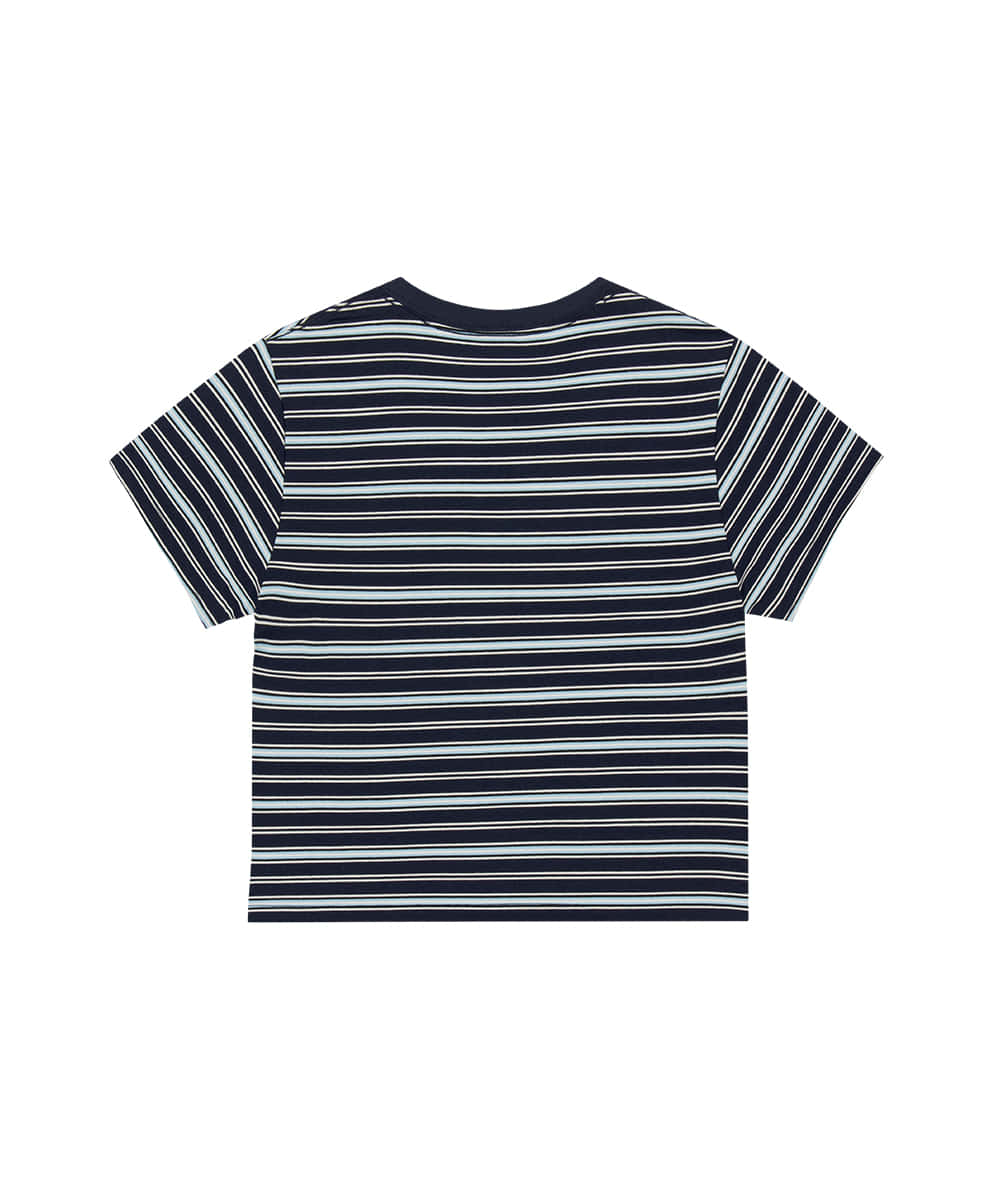 Mahagrid Stripe Basic Logo Tee