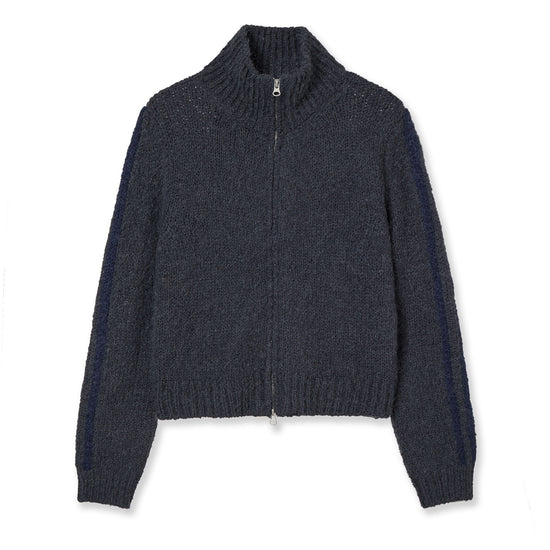 AEAE Half Neck Knit Zip-Up [Charcoal]
