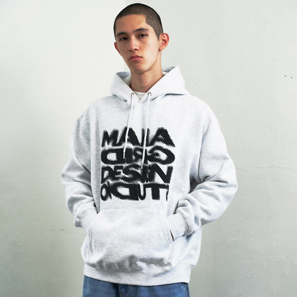 Mahagrid Halftone Hoodie Light Grey