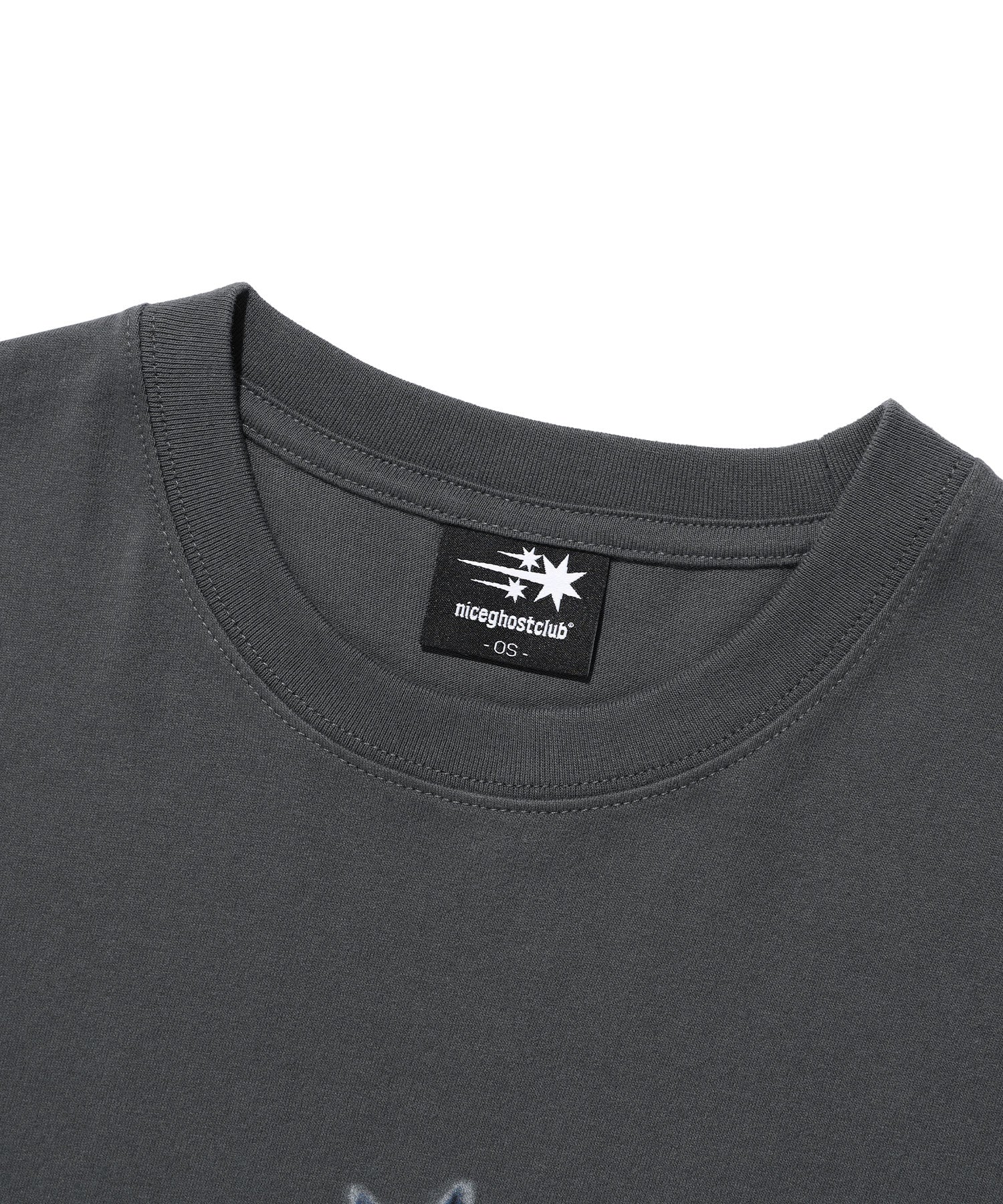 Nice Ghost Club Drawing 3Star Big Crop Tee [Charcoal]