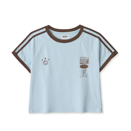 AEAE ATHLETE STRIPE HALF T-SHIRTS [SKYBLUE]
