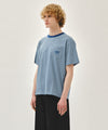 Marithé François Girbaud SMALL CLASSIC LOGO STRIPE RINGER TEE blue