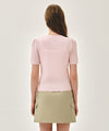 Marithé François Girbaud W PUFF SLEEVE HALF KNIT CARDIGAN