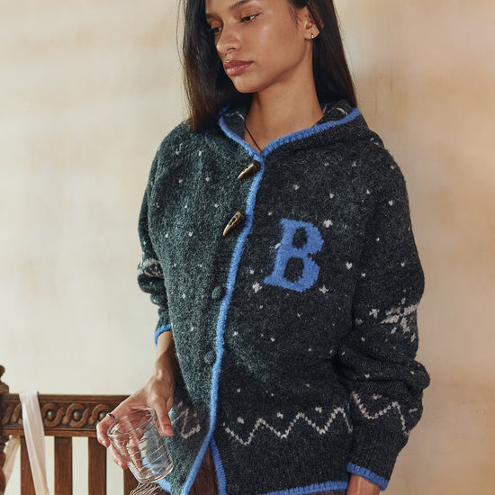 Bitter Cells Snowy Hood Cardigan