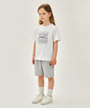 Marithé François Girbaud Kids Classic Logo Bermuda One Tuck Sweat Shorts Blue