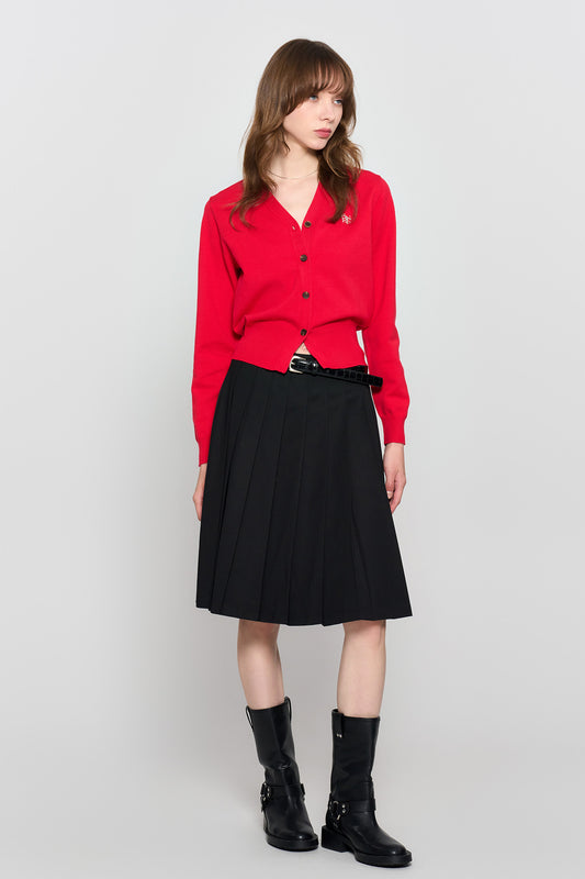 General Idea Woman General Essential Cardigan [Red]