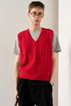 General Idea MAN Essential V-Neck Cable Knit Vest