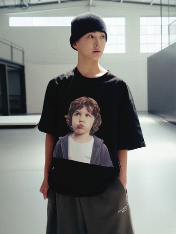 ADLV CURLY HAIR BABY SHORT SLEEVE T-SHIRT