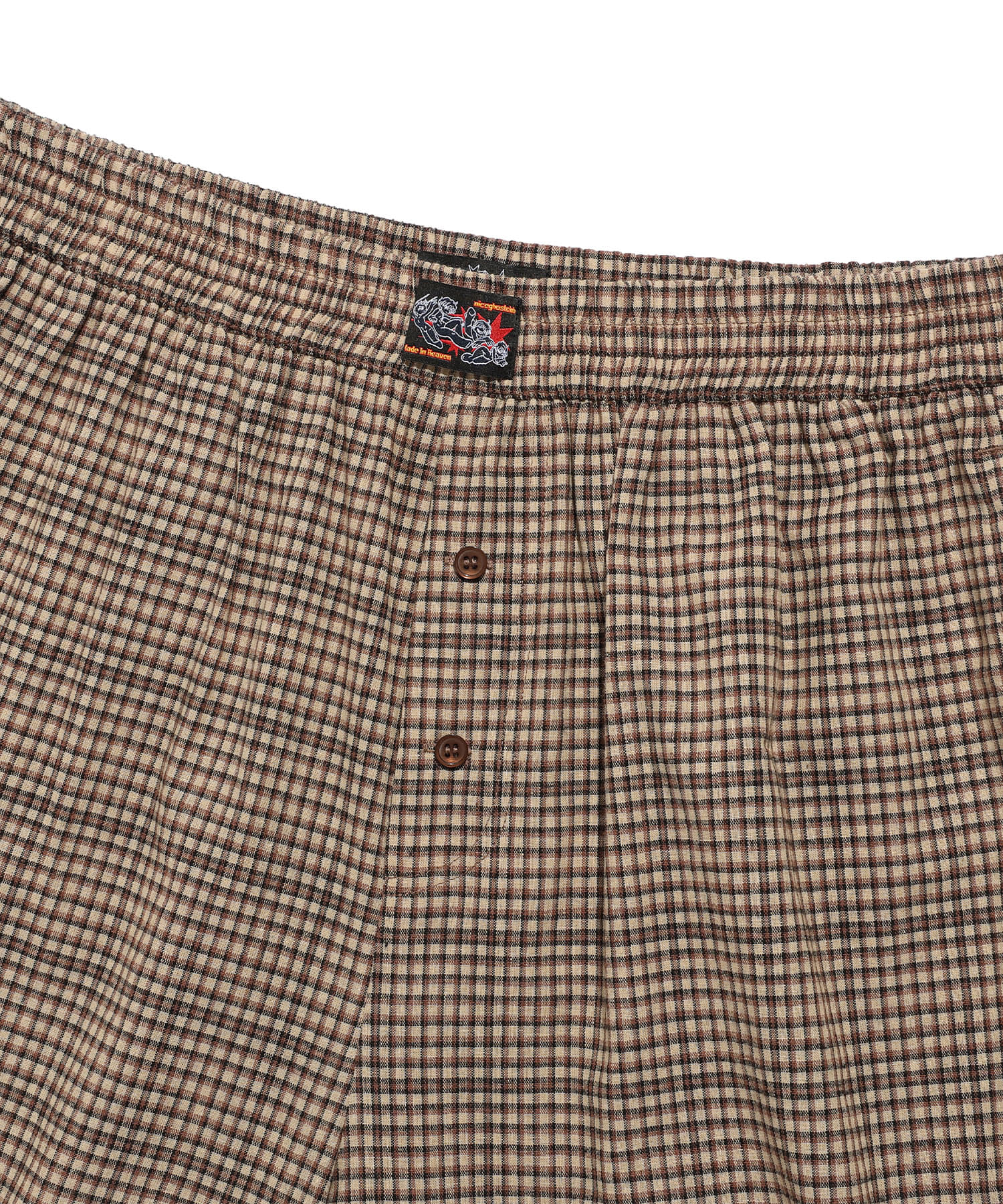 Nice Ghost Club Check Box Shorts