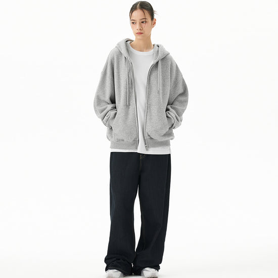 Mahagrid Pray Applique Zip Up Hoodie