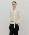Marithé François Girbaud W Side Ribbon Knit Vest
