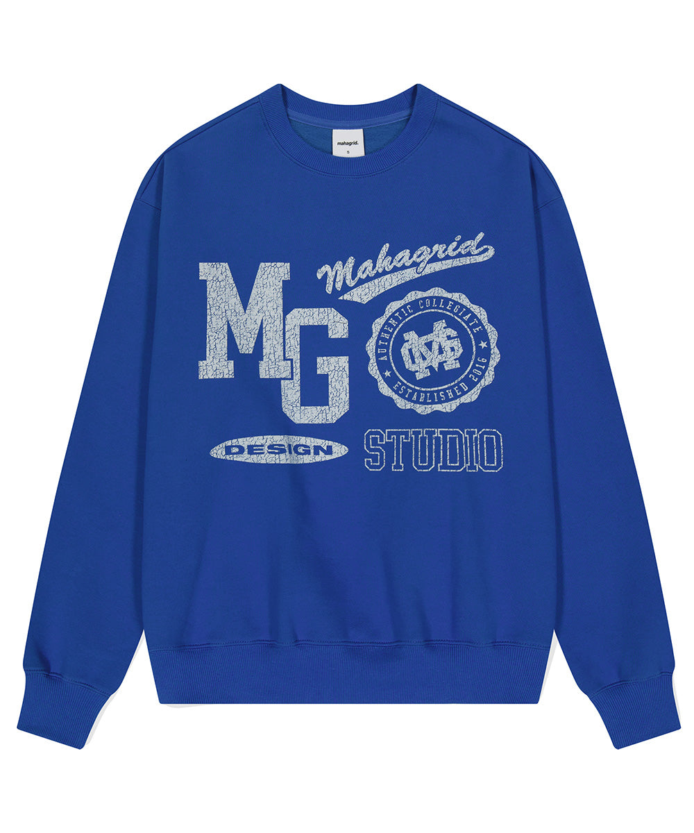 Mahagrid Varsity Logos Sweatshirt [Blue]