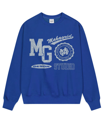 Mahagrid Varsity Logos Sweatshirt [Blue]