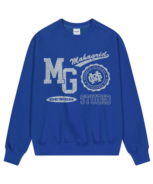 Mahagrid Varsity Logos Sweatshirt [Blue]