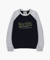 Marithé François Girbaud Kids Vintage Baseball Raglan Sweatshirt Dark Navy