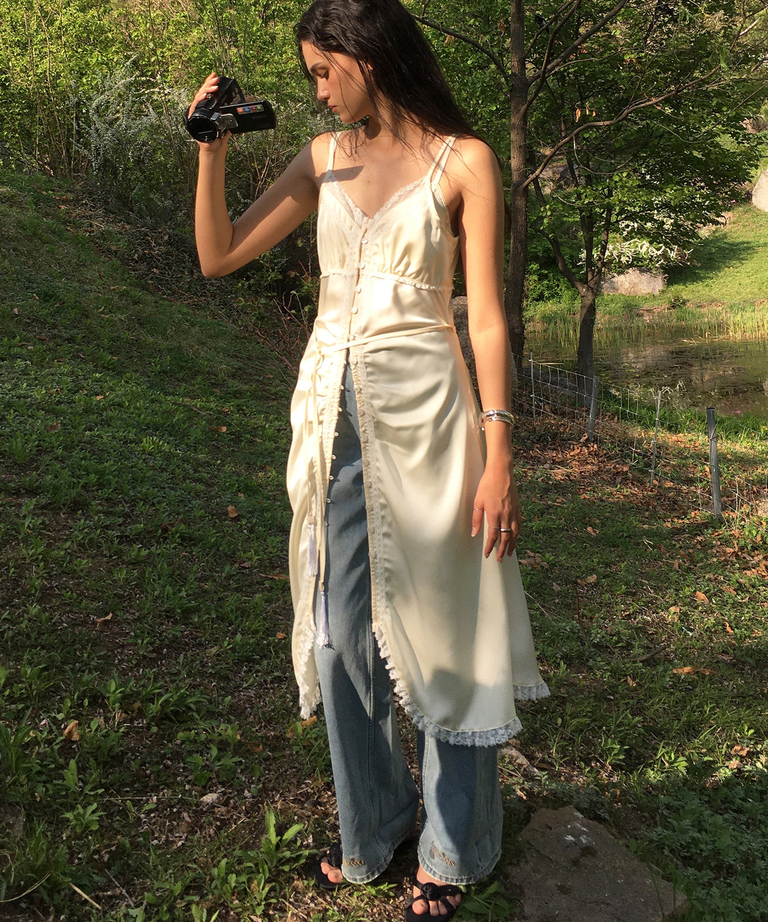 Bitter Cells Haven Satin Long Dress
