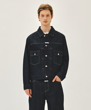 Marithé François Girbaud M Selvage Denim Trucker Jacket Indigo