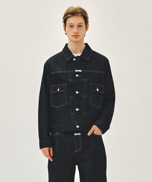 Marithé François Girbaud M Selvage Denim Trucker Jacket Indigo