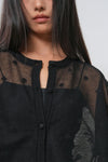 General Idea WOMAN Dot Sheer Cardigan [BLACK]
