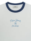 MLB Women's Sportive Cursive Ringer Crop T-shirts