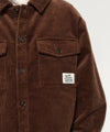 Marithé François Girbaud Kids Eiffel Label Corduroy Shirt Jacket Brown