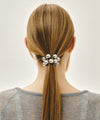 Marithé François Girbaud PEARL SILVER BALL SCRUNCHIE