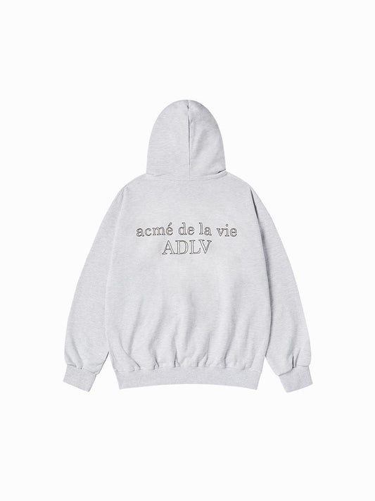 ADLV Border Line Basic Logo Hoodie