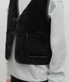 Marithé François Girbaud Women's Faux Leather Mustang Crop Vest Black