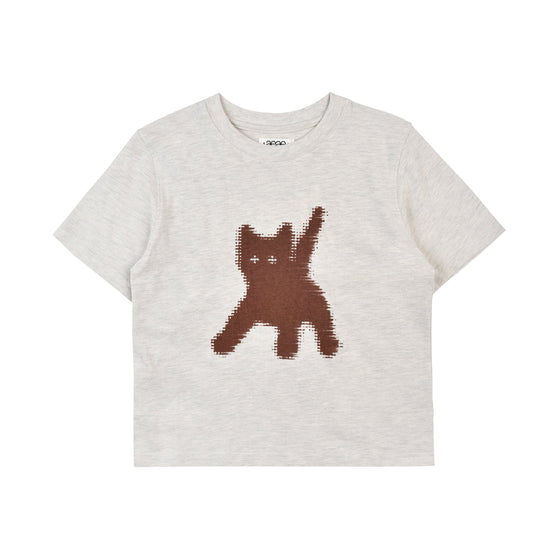 AEAE Flashed Cats Eye Crop T-Shirt