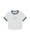 MLB Women's Sportive Cursive Ringer Crop T-shirts