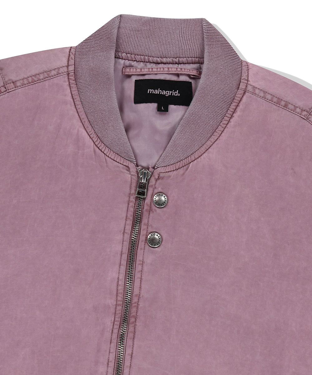 Mahagrid Overdyed MA-1 Jacket in Pink
