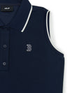 MLB Women's Varsity Slim Fit Collar Sleeveless Ops