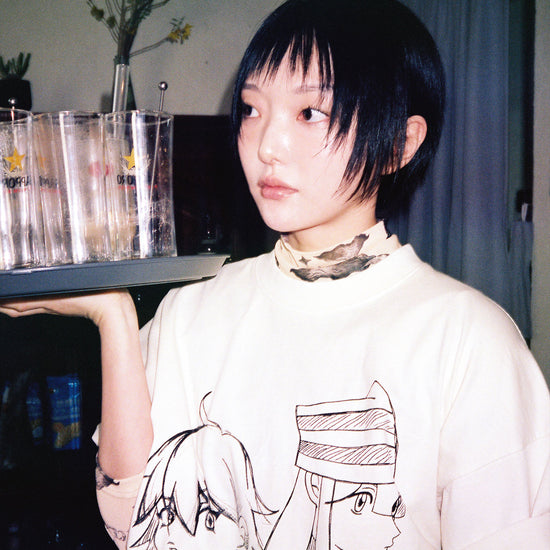 Nice Ghost Club Ghost Angels Head Sketch Pigment Big Big Tee [White]