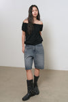 General Idea WOMAN Cap Sleeve Shirring T-Shirt