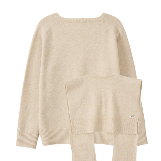Bitter Cells [SET] Essential V Neck Knit & Shawl